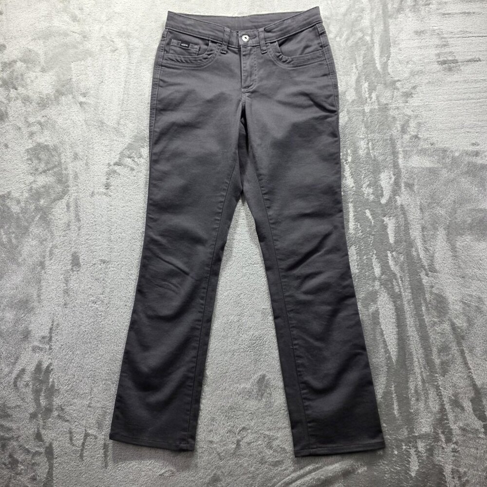 Kuhl Pants Womens 2 Regular Gray Straight Leg Stretch 5 Pocket Outdoor Twill
